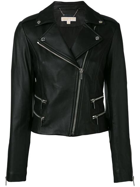 cazadora michael kors mujer|Michael Kors leather jacket.